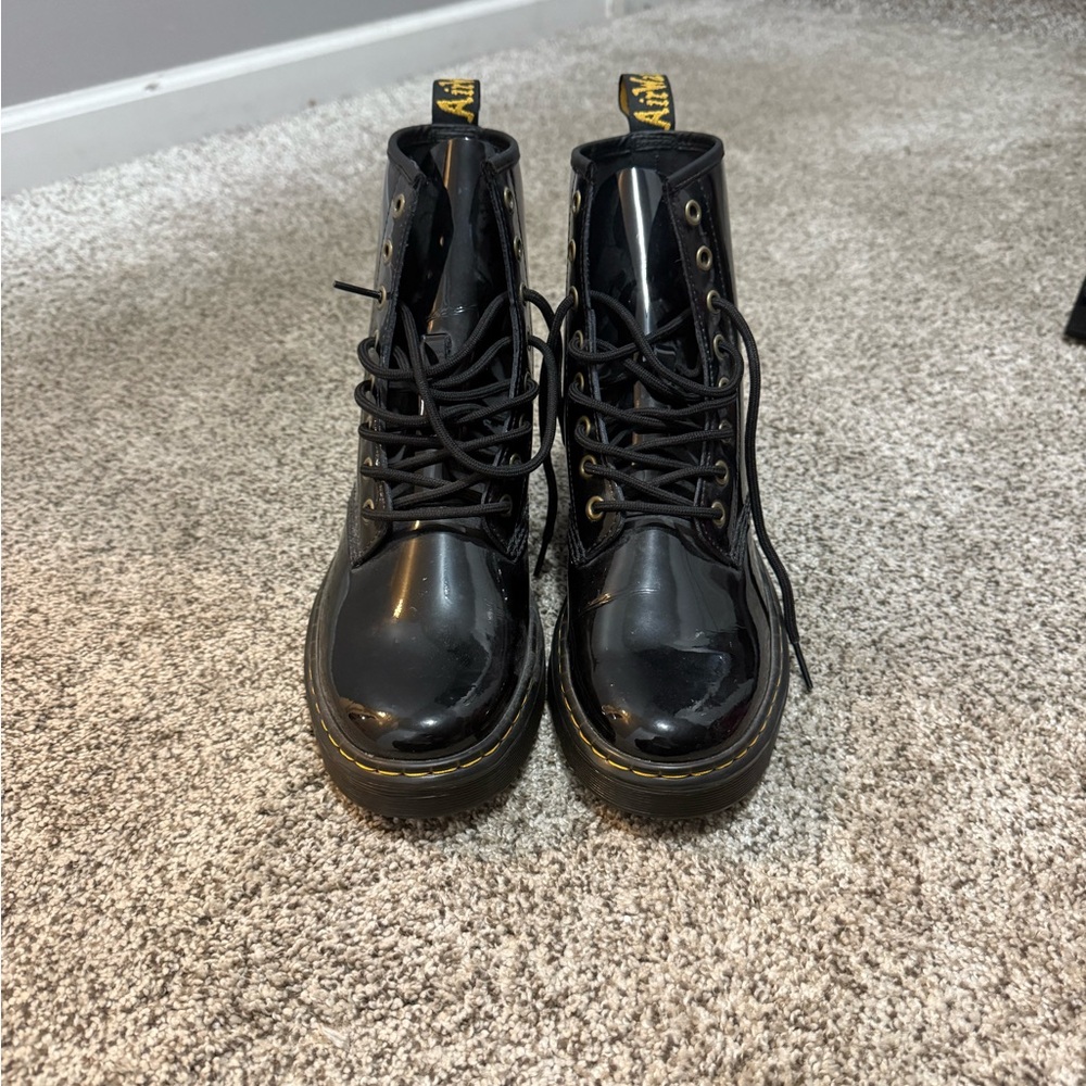 Dr. Martens Shiny Black Combat Boots